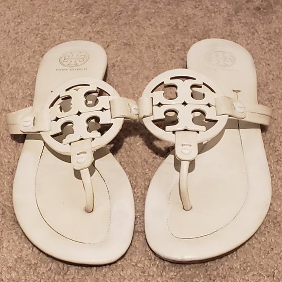 Tory Burch Shoes - Tory Burch Miller 2 White Sandals Size 7.5